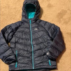L.L. Bean Ultralight 650 Goose Down Puffer Jacket Black Boy’s Size L 14-16
